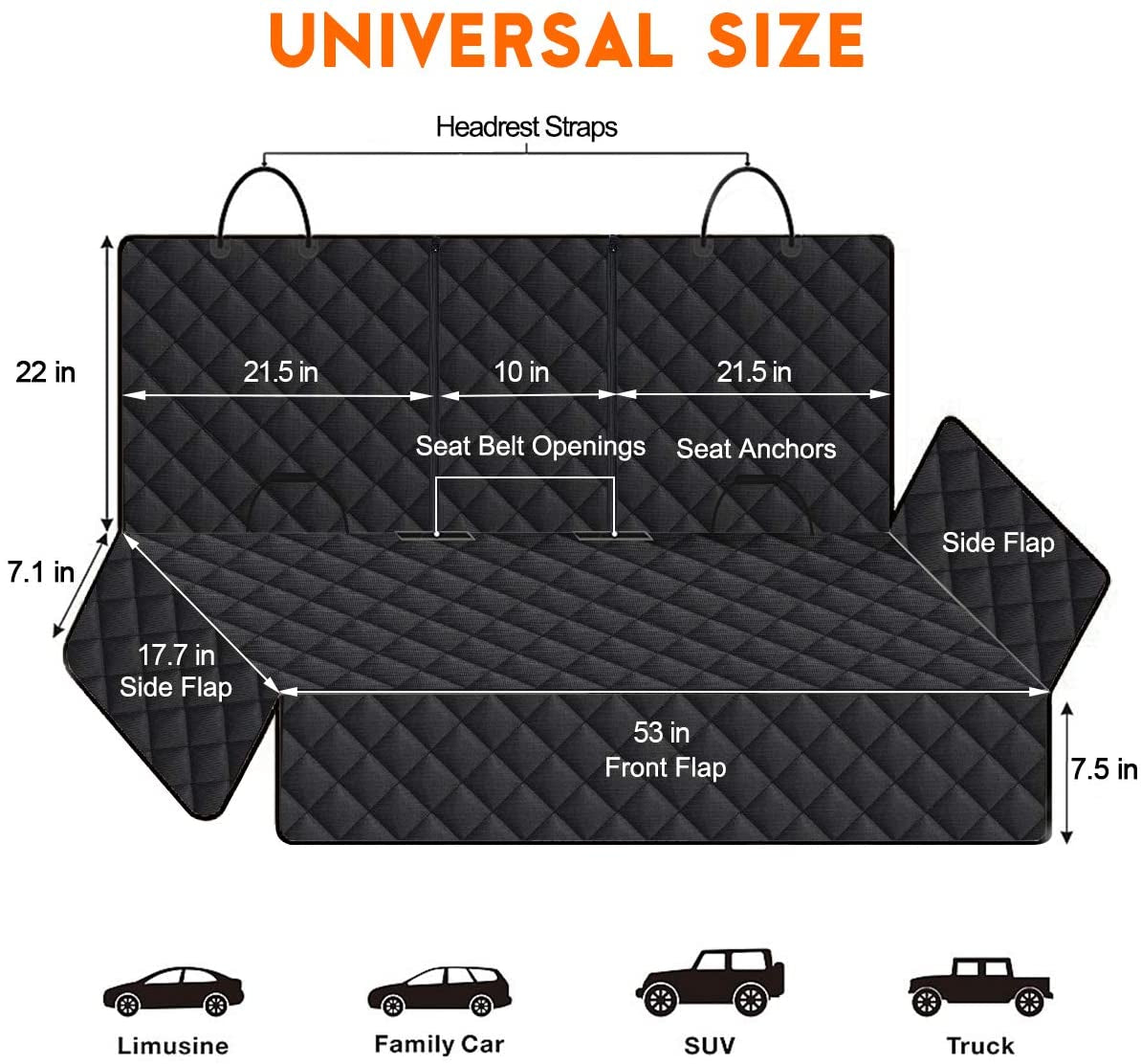 Ultimate Dog Car Seat Cover – Waterproof, Non-Slip, Scratch-Proof Back Seat Protector