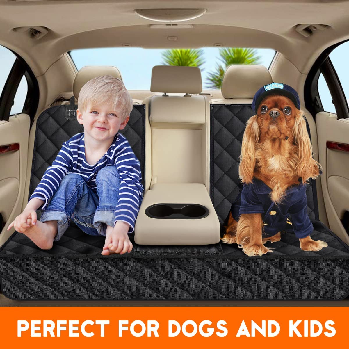 Ultimate Dog Car Seat Cover – Waterproof, Non-Slip, Scratch-Proof Back Seat Protector
